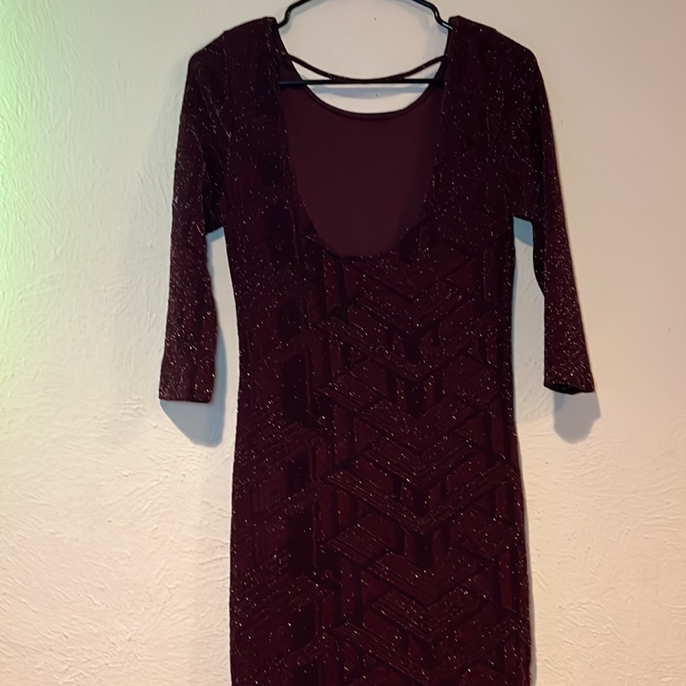 Charlotte Russe Purple Fitted Sparkling Dress